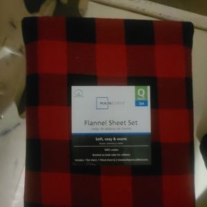 Queen size flannel sheet set